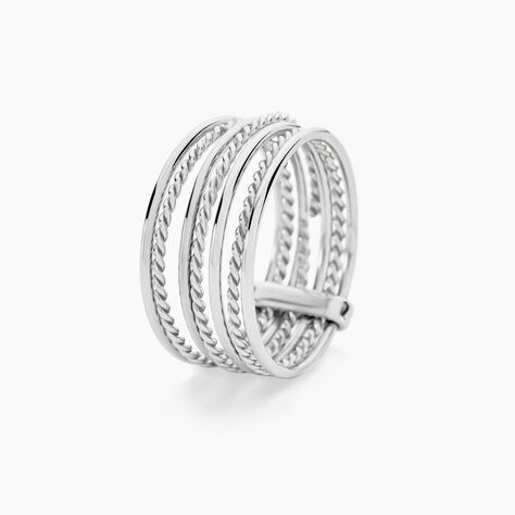 Bague Afiwa Argent Blanc - Bagues grosses Femme | Marc Orian