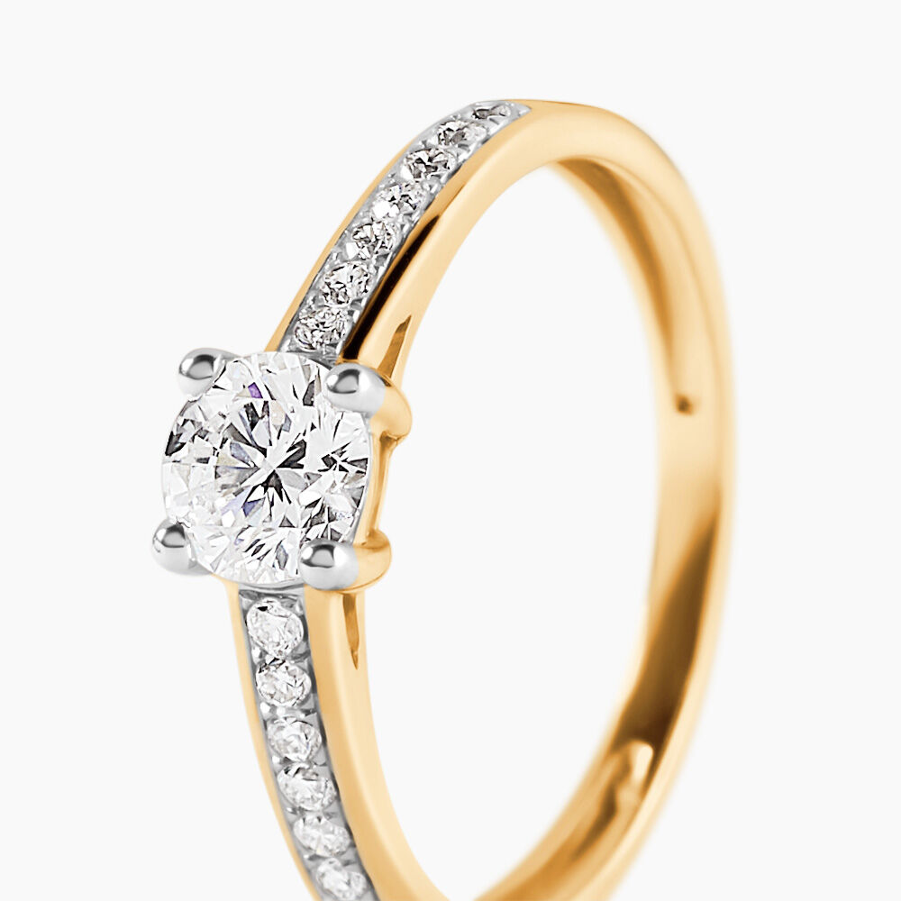 Solitaire Sosanna Ld Or Jaune Diamant Synthetique Blanc - Parures de mariage Femme | Marc Orian