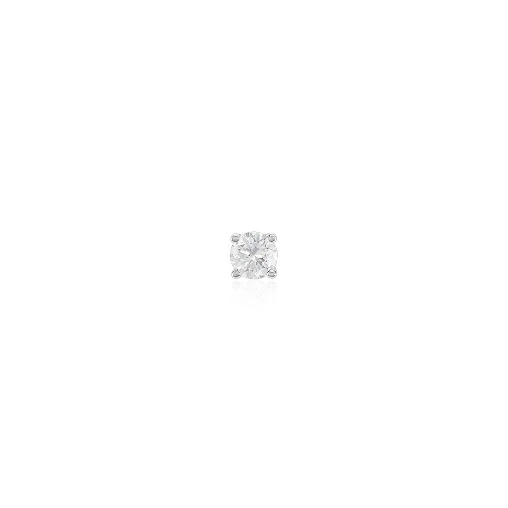 Boucle D'oreille Puce Unitaire Victoria Or Blanc Diamant - Puces Famille | Marc Orian