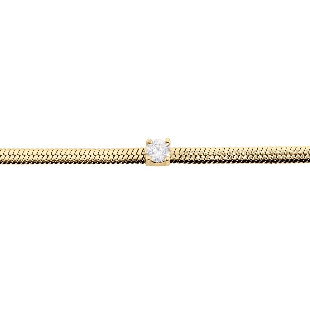 Bracelet Janeka Plaqué Or Jaune Oxyde De Zirconium - Bracelets chaînes Femme | Marc Orian
