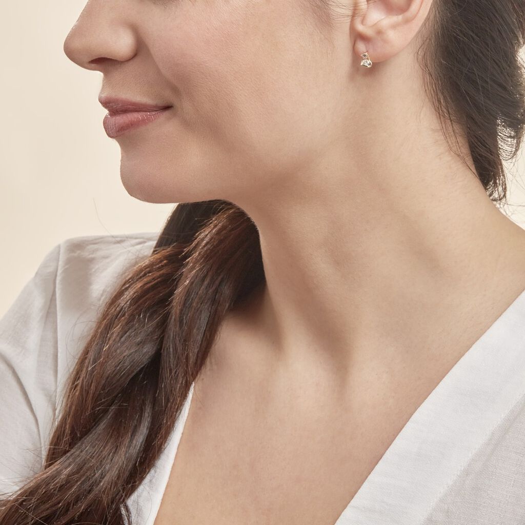 Boucles D'oreilles Pendantes Ludyvine Or Jaune Oxyde De Zirconium - Boucles d'oreilles Pendantes Femme | Marc Orian