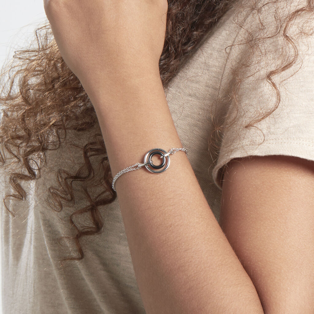 Bracelet Ina Argent Blanc Céramique Et Oxyde De Zirconium - Bracelets chaînes Femme | Marc Orian