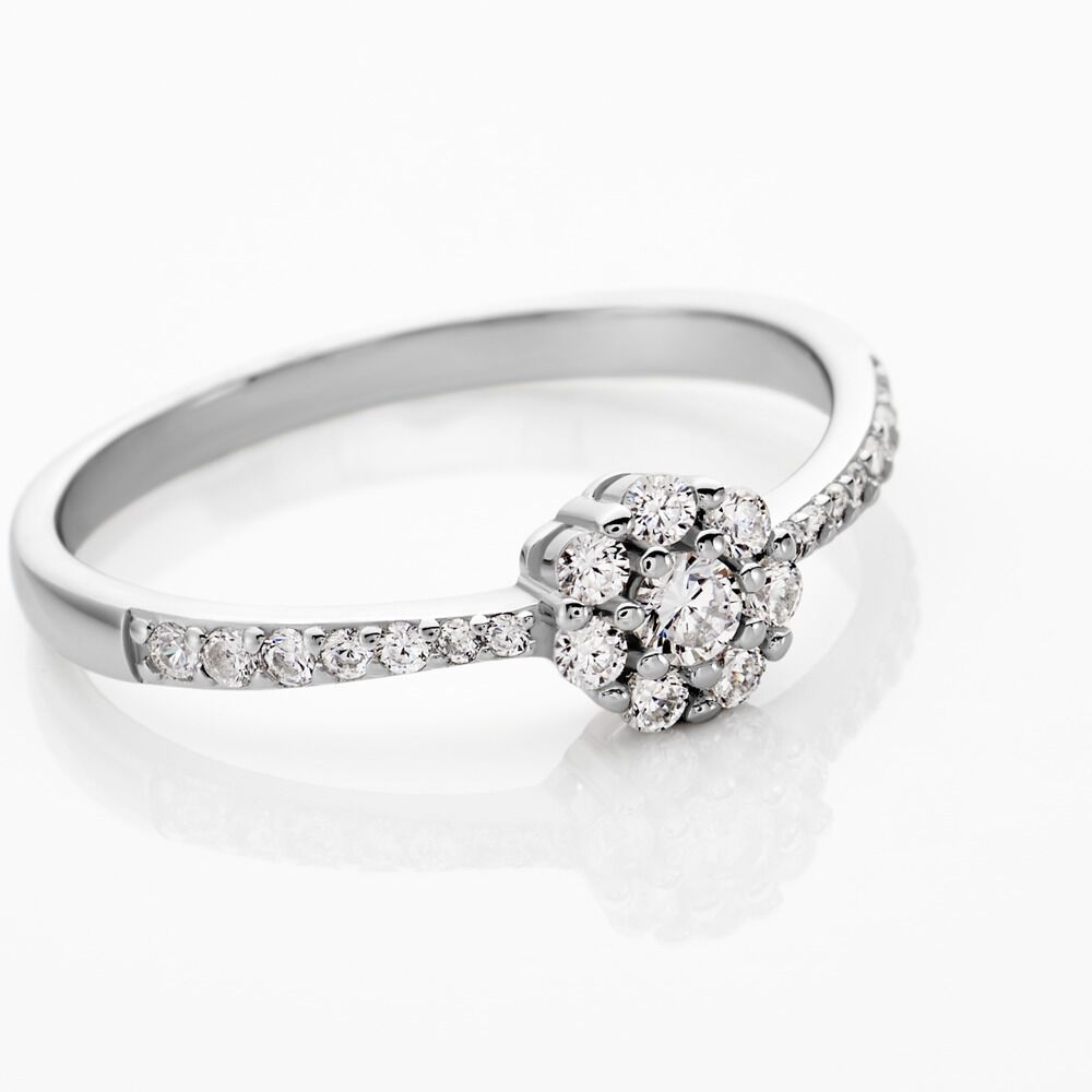 Bague Firmin Argent Blanc Oxyde De Zirconium - Bagues avec pierre Femme | Marc Orian