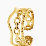 Bague Eva Acier Jaune - Bijoux fantaisie Femme | Marc Orian