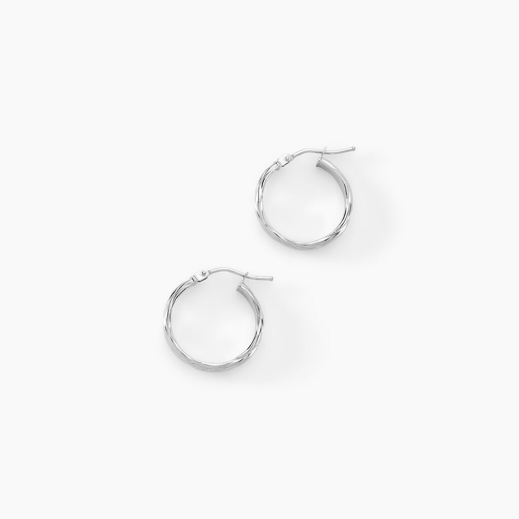 Créoles Ananas Or Blanc - Créoles Femme | Marc Orian