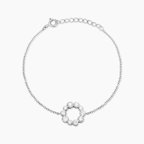 Bracelet Ryo Argent Blanc Oxyde De Zirconium - Bracelets fantaisie Femme | Marc Orian