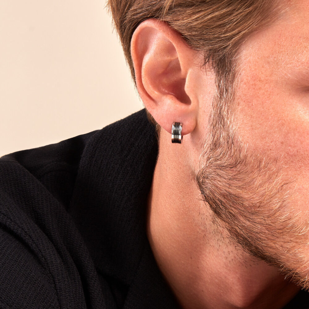Créole Unitaire Ilyo Acier Bicolore - Piercings d'oreilles Homme | Marc Orian