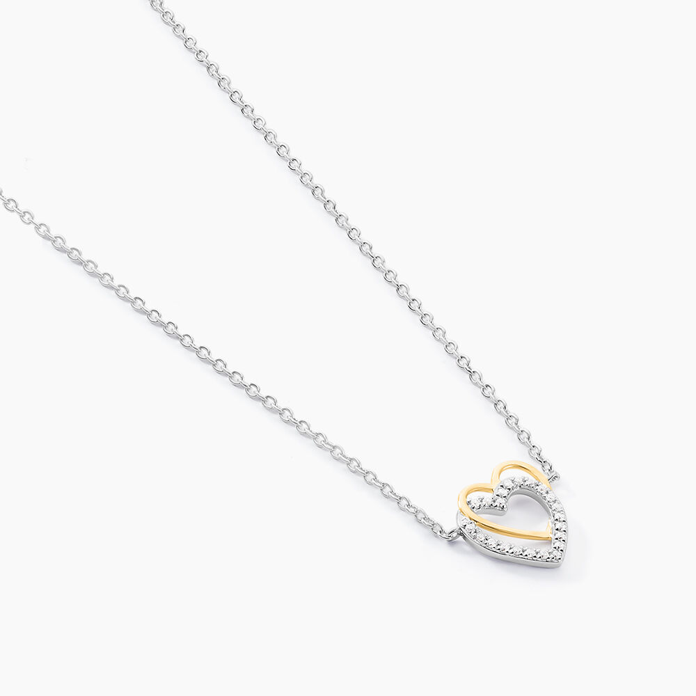 Collier Gine Or Jaune Argent Blanc Oxyde De Zirconium - Colliers avec pierres Femme | Marc Orian