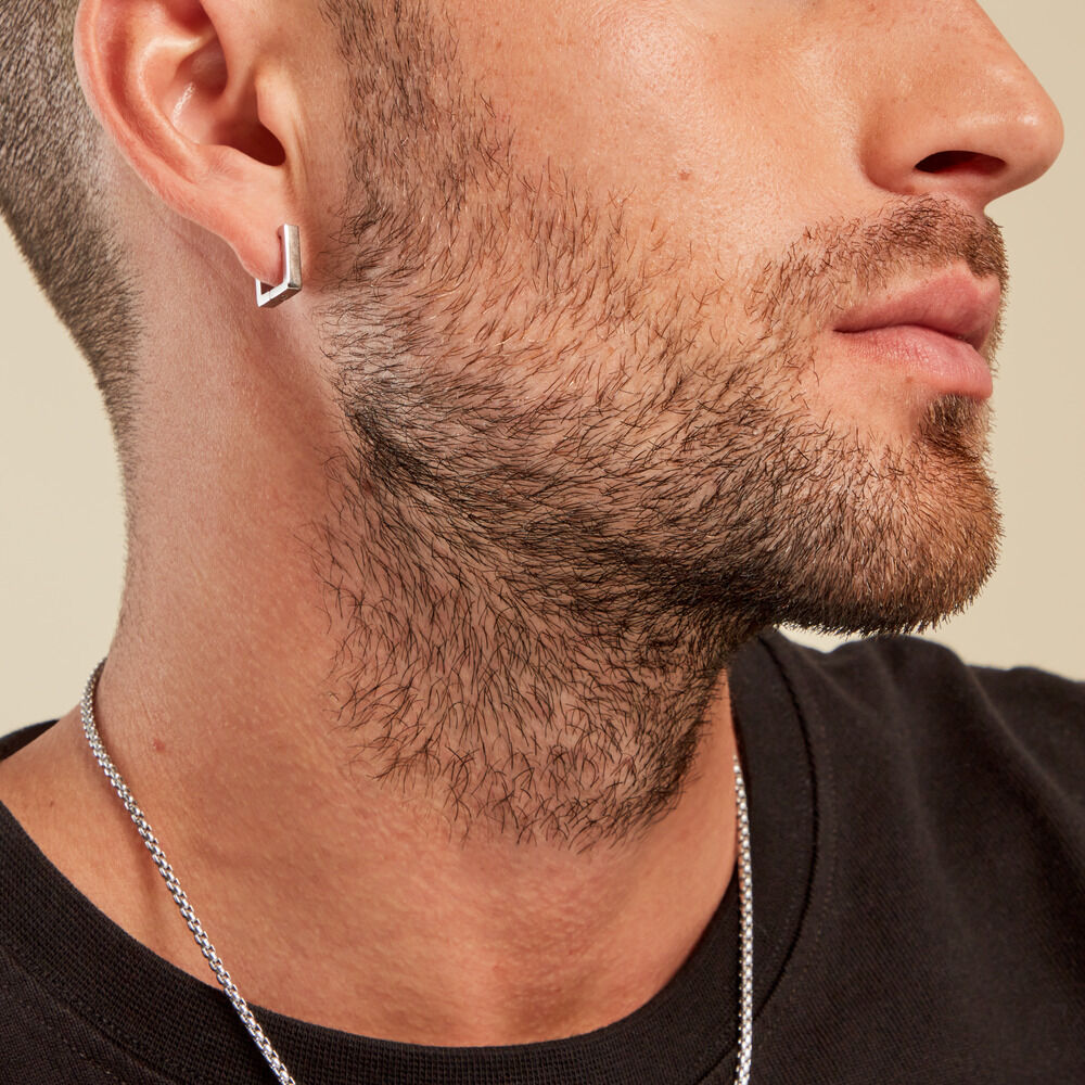 Créole Unitaire Amalfi Acier Blanc - Piercings d'oreilles Homme | Marc Orian