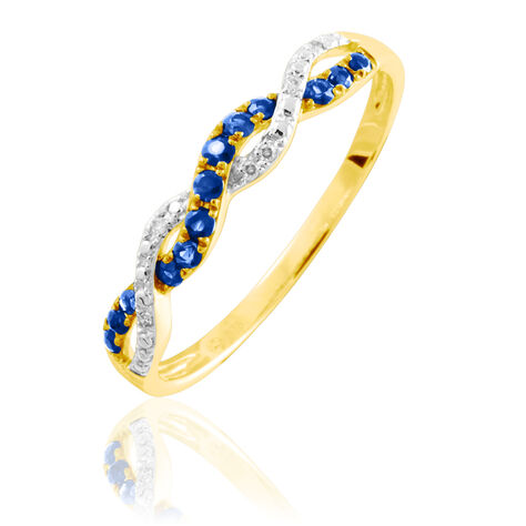 Bague Sofia Or Jaune Saphir Et Diamant - Bagues vintage Femme | Marc Orian