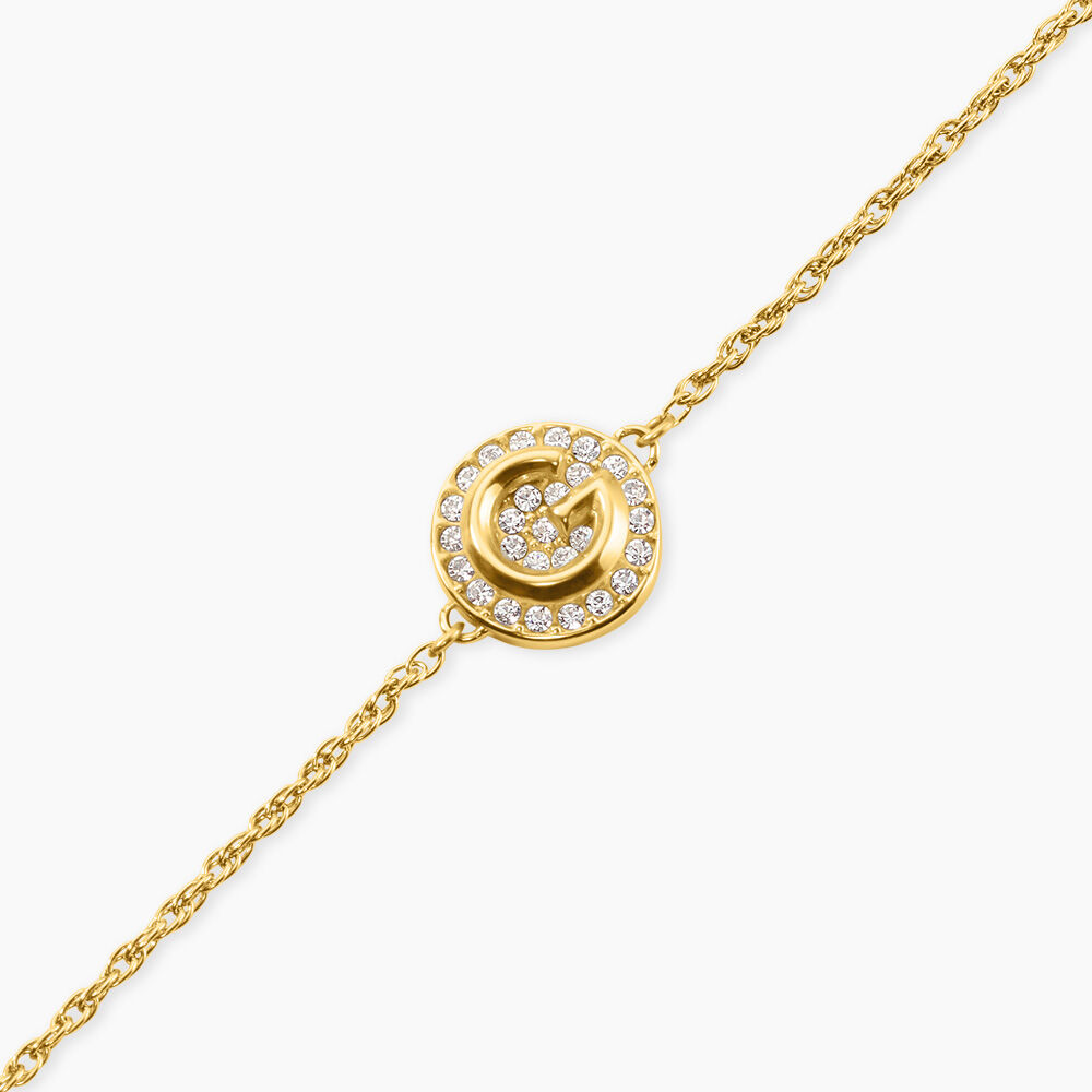 Bracelet Guess G Crystal Acier Jaune Oxyde De Zirconium - Bracelets Medailles Femme | Marc Orian