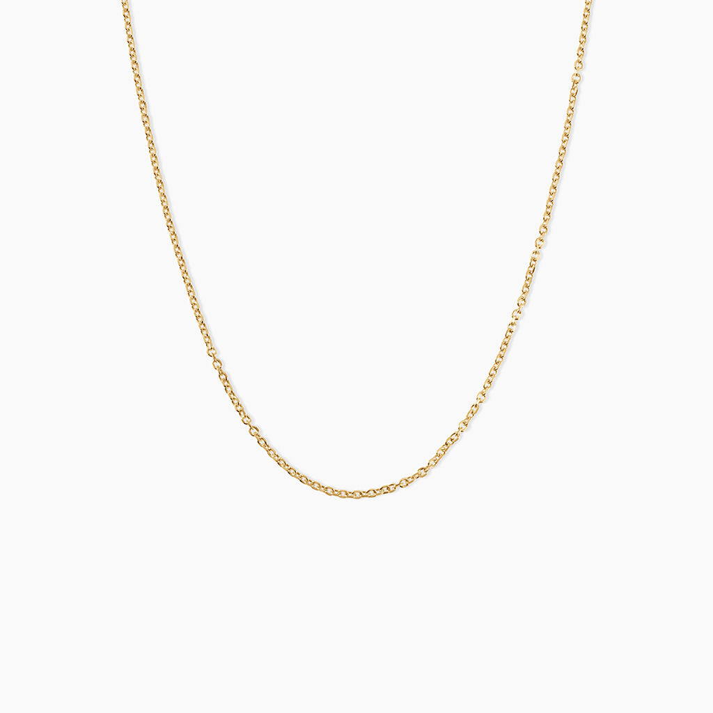 Chaine Igoa Maille Forcat Diamantee Argent Dor&eacute; A L'Or 750/1000 - Chaines Unisex | Marc Orian