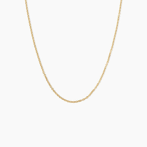 Chaine Igoa Maille Forcat Diamantee Argent Dor&eacute; A L'Or 750/1000 - Chaines Unisex | Marc Orian