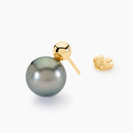 Boucles D'oreilles Puces Baroque Or Jaune Perle De Culture De Tahiti - Puces Femme | Marc Orian