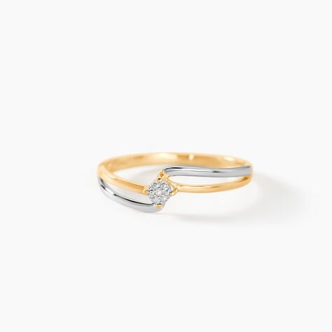 Bague Pika Or Bicolore Diamant - Solitaires Femme | Marc Orian