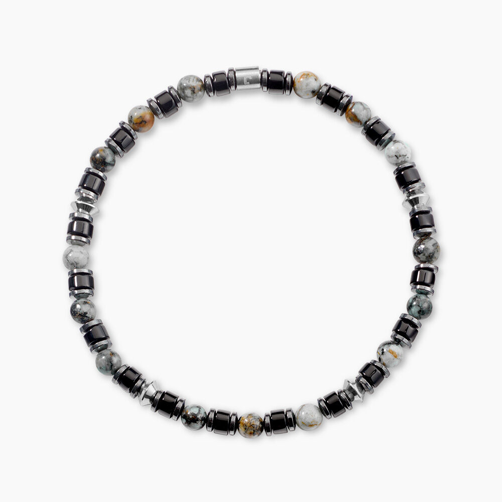 Bracelet Naturel Autres Vert H&eacute;matite Agate Turquoise - Bracelets cha&icirc;nes Homme | Marc Orian