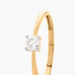 Bague Solitaire Or Jaune Eclat D'etoile Oxyde De Zirconium