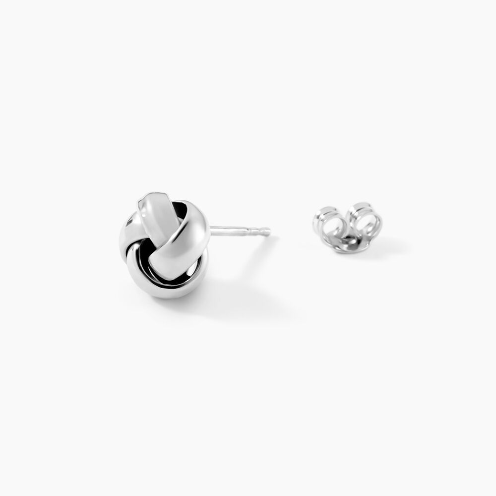 Boucles D'Oreilles Puces Orane Argent Blanc - Puces Femme | Marc Orian