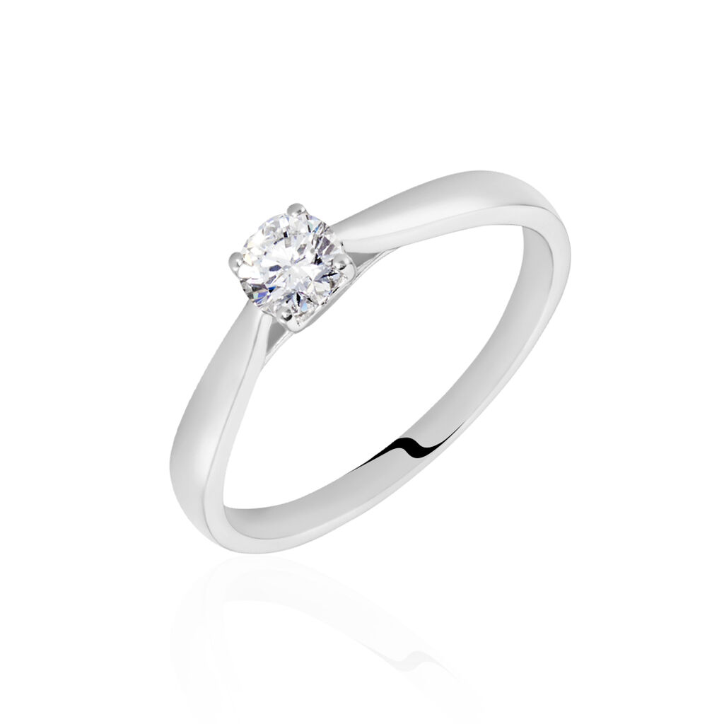 Bague Solitaire Vicoeuria Or Blanc Diamant Synthétique - Solitaires Femme | Marc Orian