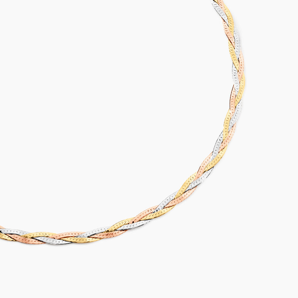 Collier Jasmin Tresse Or Tricolore - Chaines Femme | Marc Orian