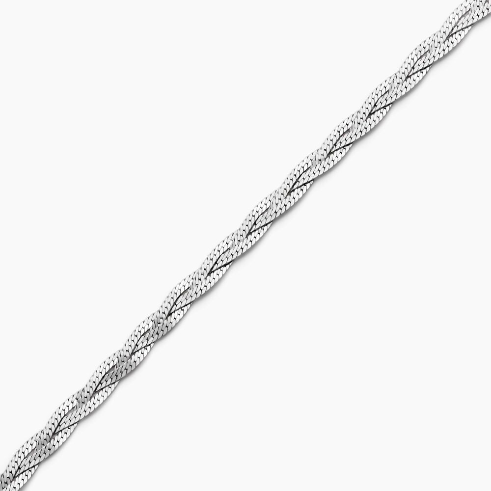 Bracelet Tissia Argent Blanc - Bracelets Tressés Femme | Marc Orian