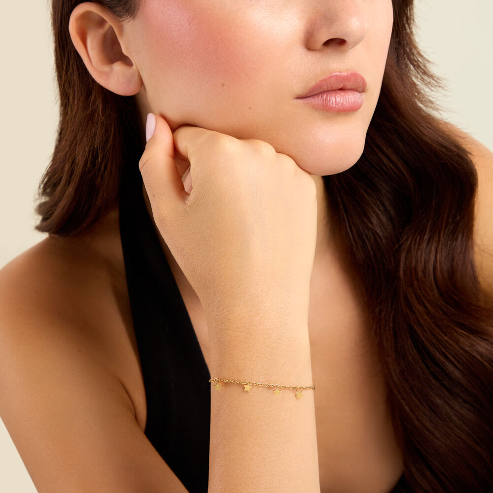 Bracelet Eva Acier Jaune - Bracelets cha&icirc;nes Femme | Marc Orian