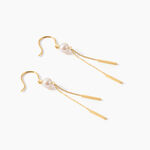 Boucles D'oreilles Pendantes Salman Or Jaune Perle De Culture - Boucles d'oreilles mariage Femme | Marc Orian