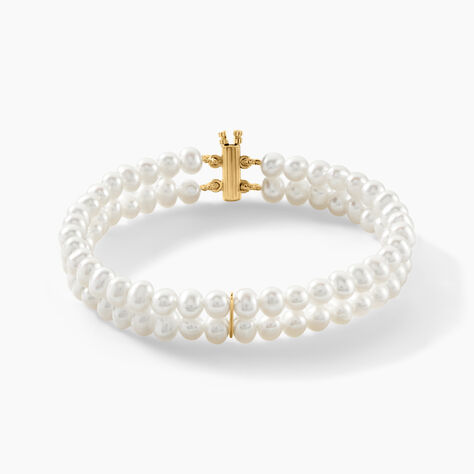 Bracelet Silene 2 Rangs Or Jaune Perle De Culture - Bracelets chaînes Femme | Marc Orian