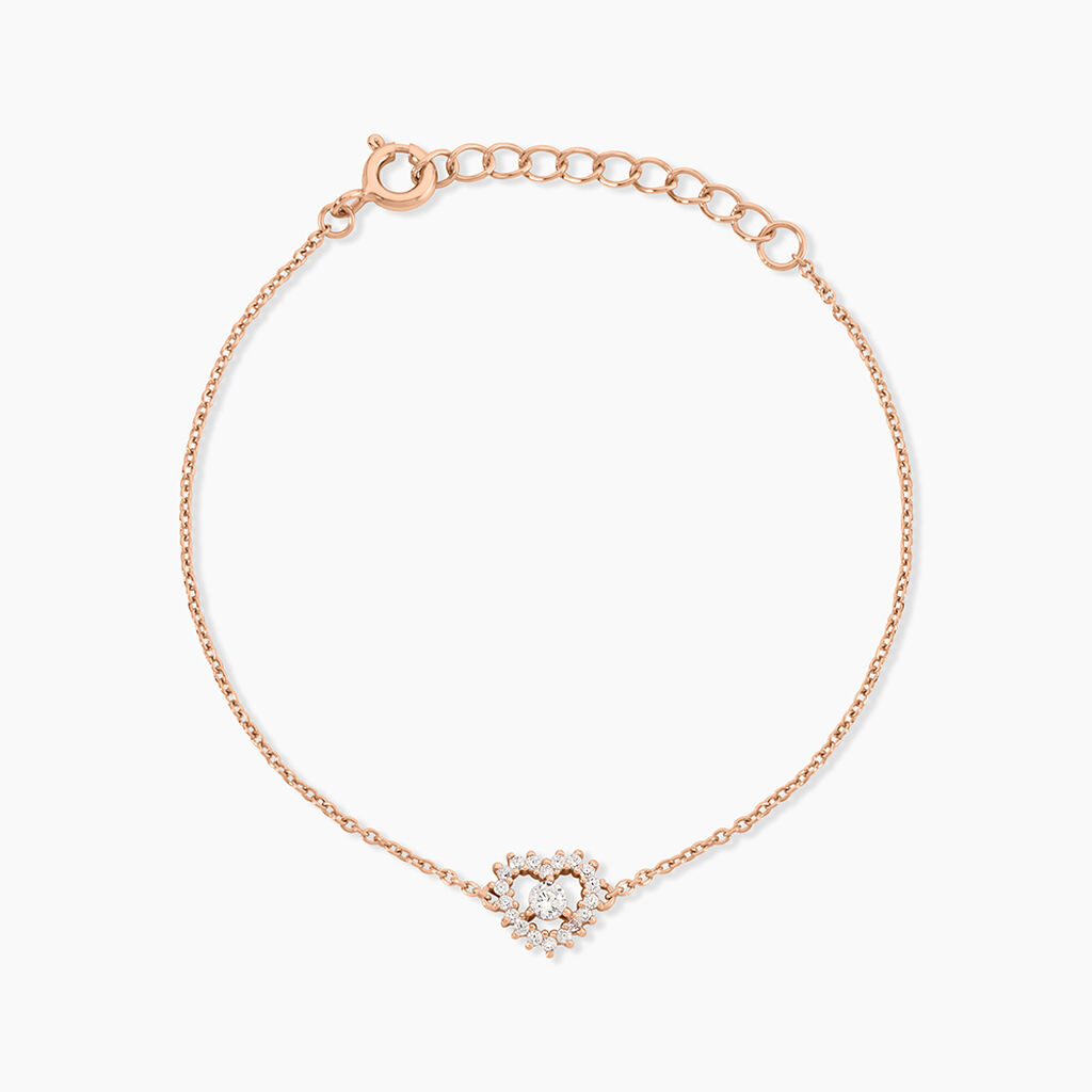 Bracelet Gino Argent Rose Oxyde De Zirconium - Bracelets fantaisie Femme | Marc Orian