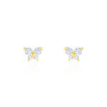 Boucles D'oreilles Puces Jemila Or Jaune Oxyde De Zirconium - Puces Famille | Marc Orian