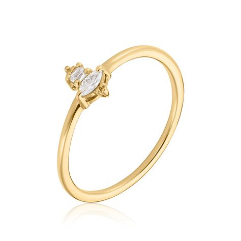 Bague &eacute;clat Perl&eacute; Plaqu&eacute; Or Oxyde De Zirconium - Bijoux fantaisie Femme | Marc Orian