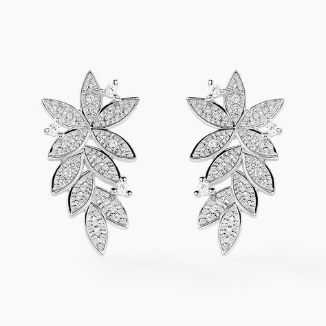 Boucles D'oreilles Puces Cezar Or Jaune Diamant - Boucles d'oreilles pierres précieuses Femme | Marc Orian