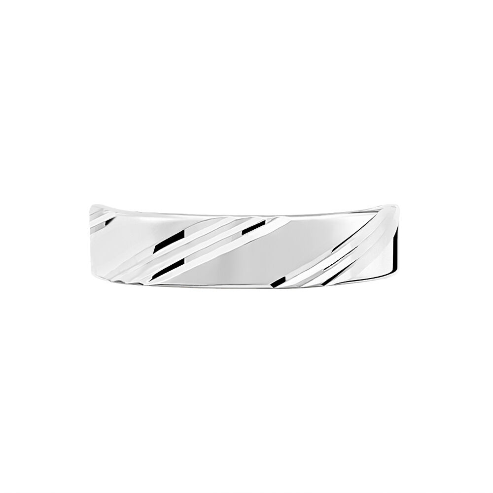 Alliance Karenn Argent Blanc - Alliances personnalisées Homme | Marc Orian