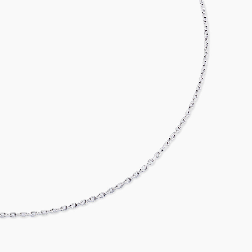 Cha&icirc;ne Claudine Maille For&ccedil;at Argent Blanc - Colliers fantaisie Femme | Marc Orian