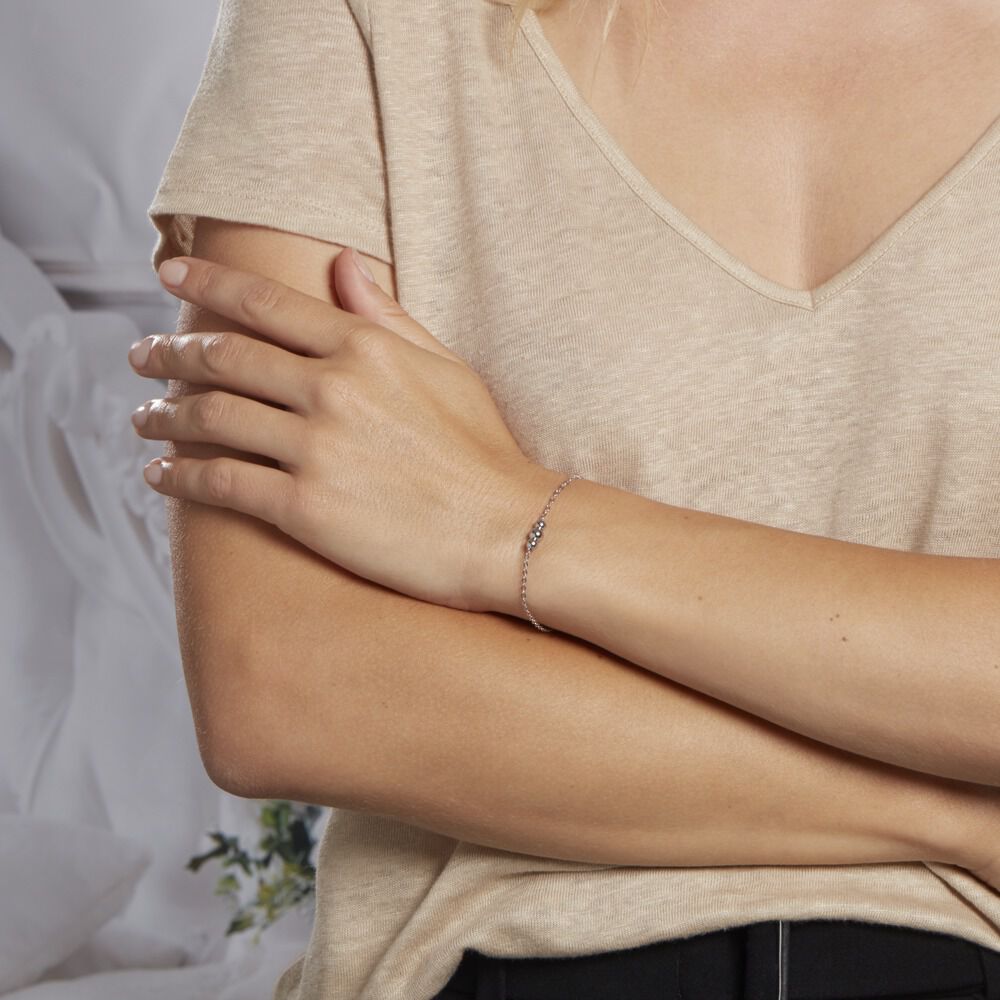 Bracelet China Argent Blanc - Bracelets chaînes Femme | Marc Orian