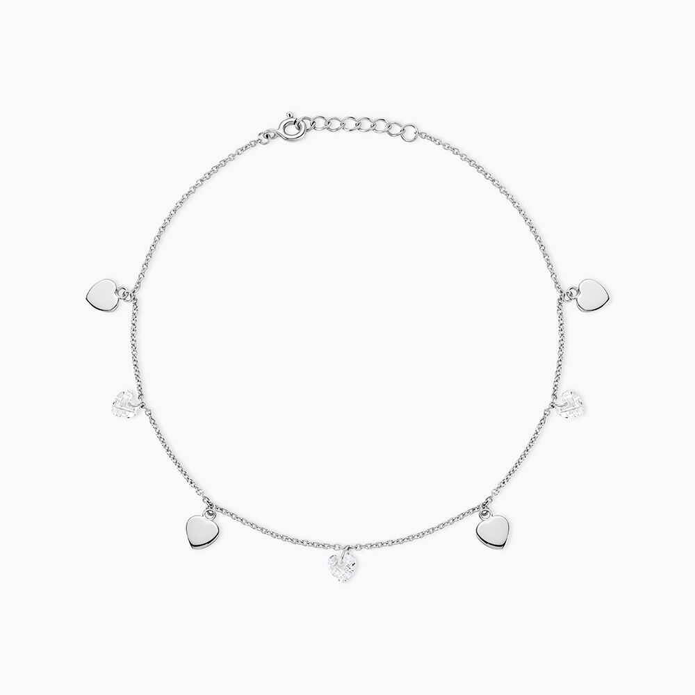 Cha&icirc;ne De Cheville Delarie Argent Blanc Oxyde De Zirconium - Chaines de cheville Femme | Marc Orian