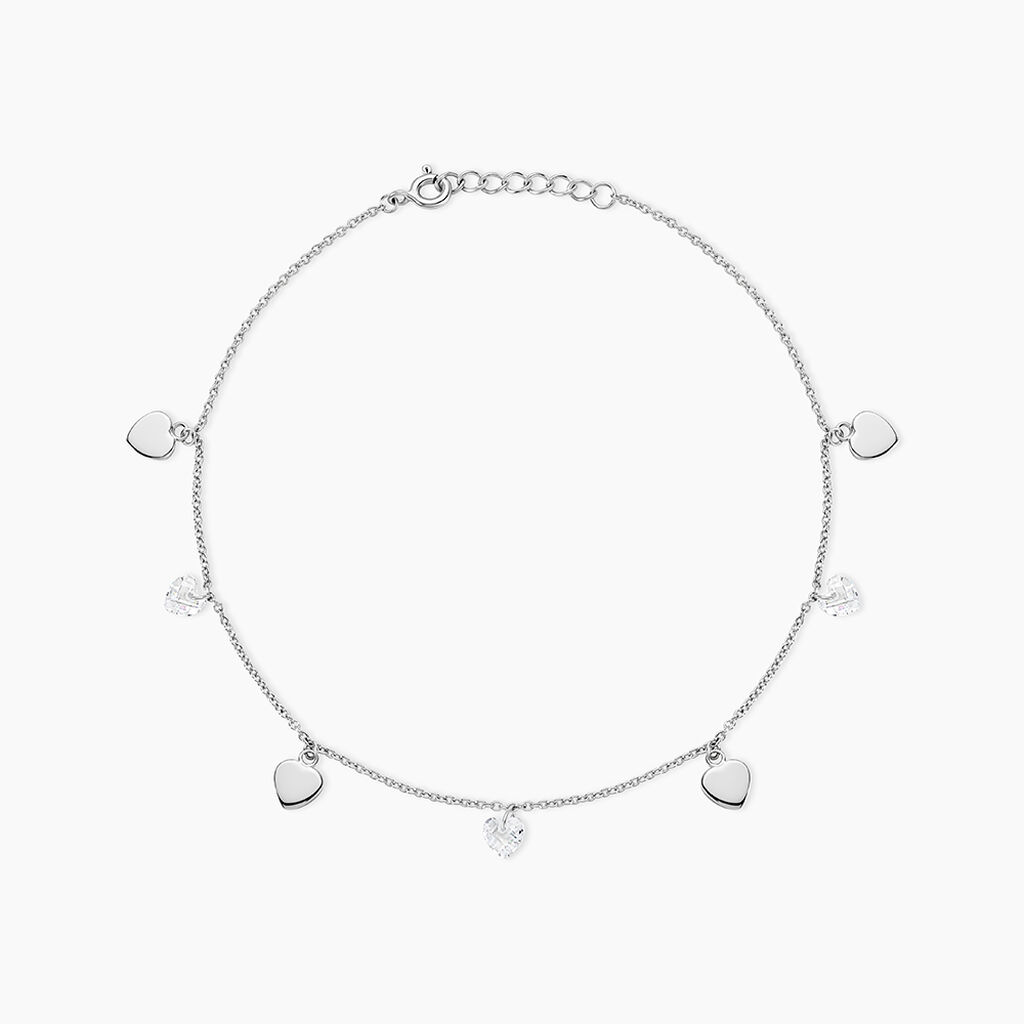 Cha&icirc;ne De Cheville Delarie Argent Blanc Oxyde De Zirconium - Chaines de cheville Femme | Marc Orian