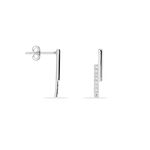 Boucles D'oreilles Puces Kolyane Argent Blanc Oxyde De Zirconium - Puces Femme | Marc Orian