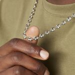 Collier Carrus Maille Grain De Cafe Argent Blanc - Chaines Homme | Marc Orian