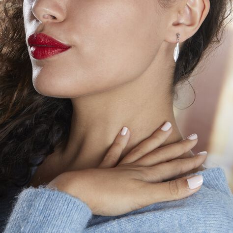 Boucles D'oreilles Pendantes Euriell Argent Blanc - Boucles d'oreilles Pendantes Femme | Marc Orian