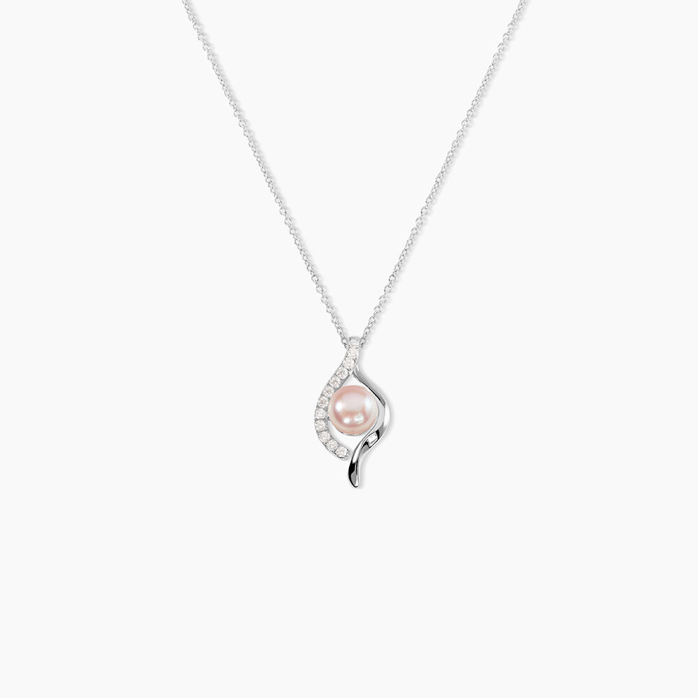 Collier Deniz Argent Blanc Perle De Culture Et Oxyde De Zirconium - Colliers avec pierres Femme | Marc Orian