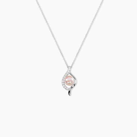 Collier Deniz Argent Blanc Perle De Culture Et Oxyde De Zirconium - Colliers avec pierres Femme | Marc Orian