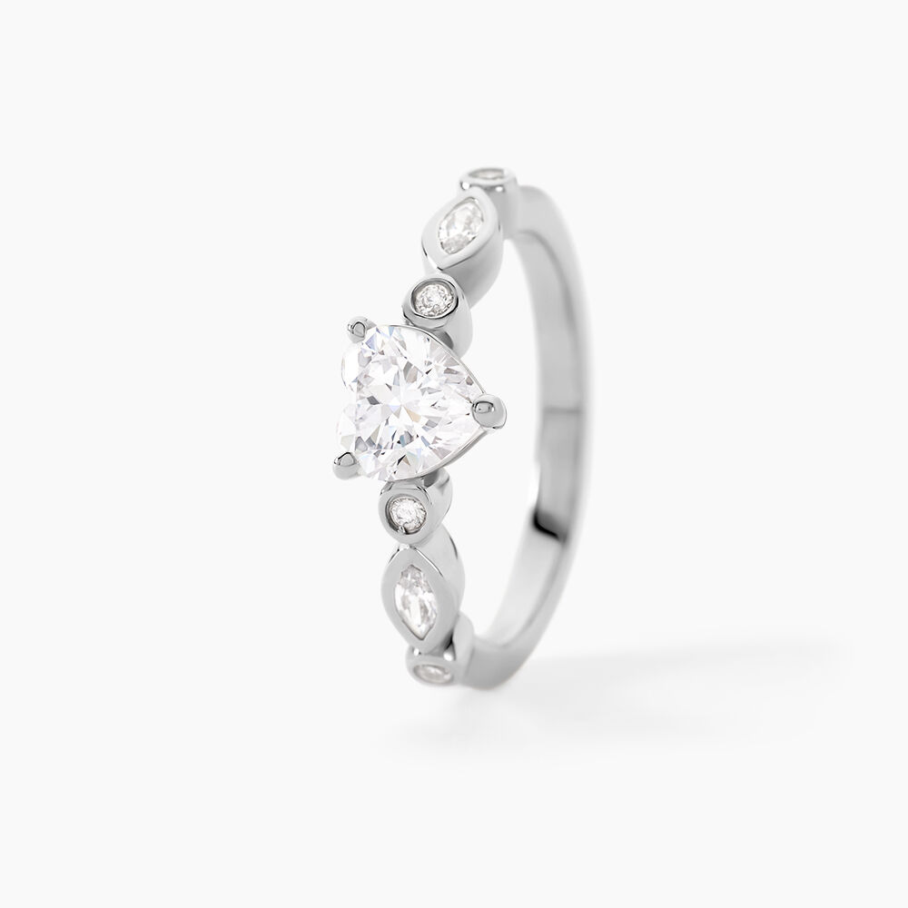 Bague Solitaire Sagan Argent Blanc Oxyde De Zirconium - Bijoux fantaisie Femme | Marc Orian