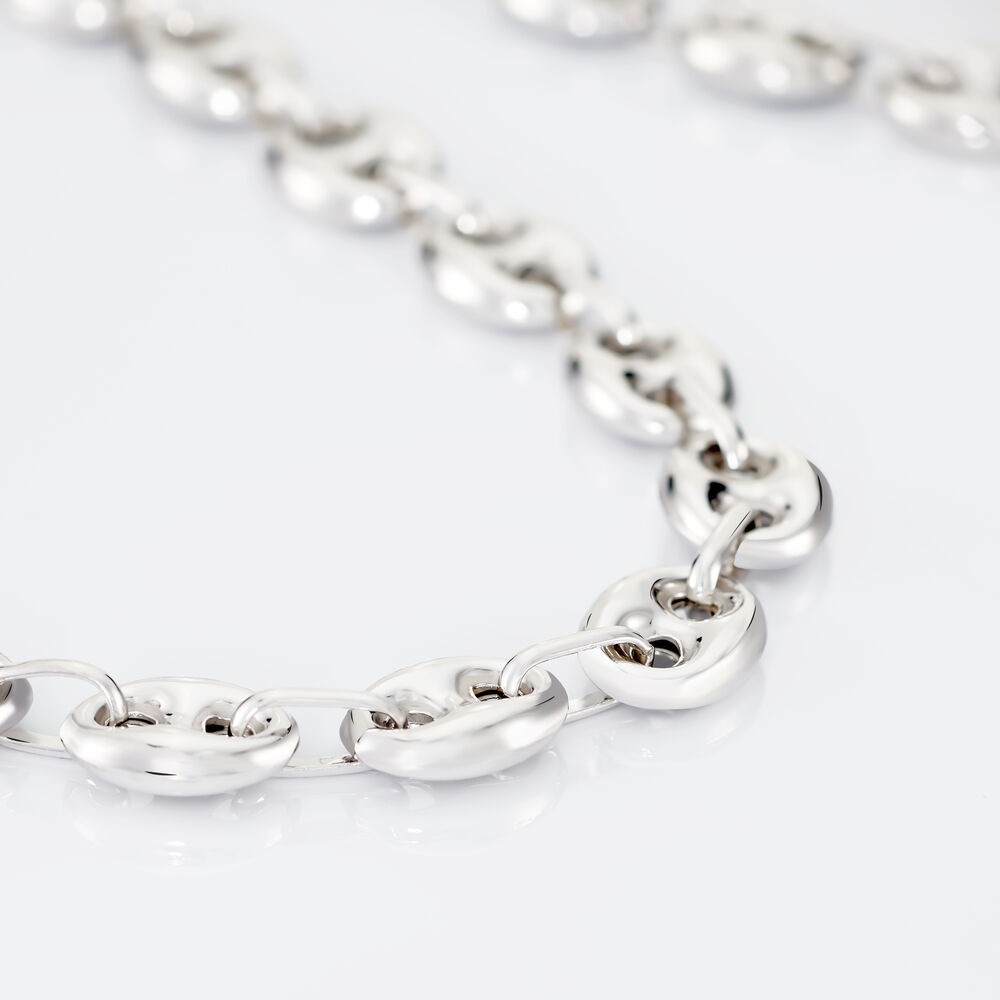 Collier Carrus Maille Grain De Cafe Argent Blanc - Chaînes Homme | Marc Orian