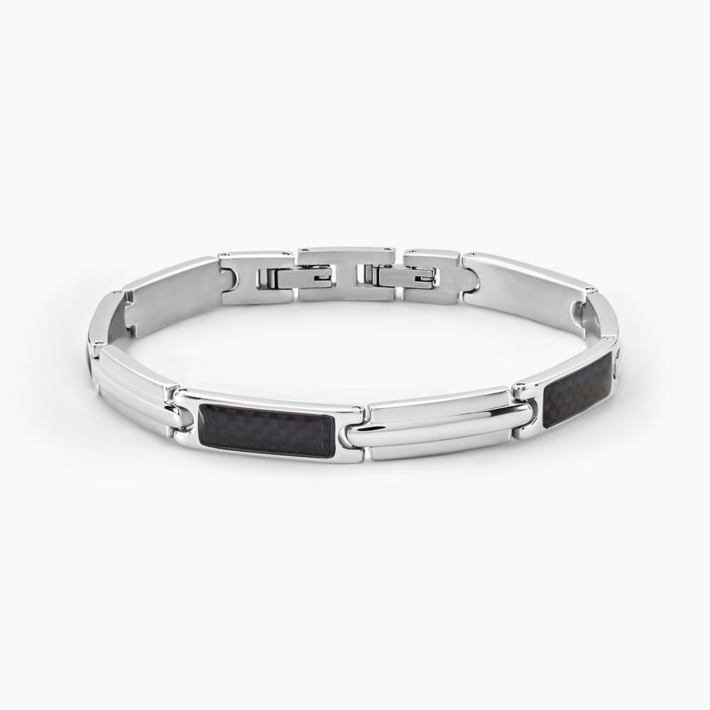 Bracelet Street Acier Blanc - Bracelets cha&icirc;nes Homme | Marc Orian