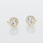 Boucles D'oreilles Puces Rosalie Or Jaune Oxyde De Zirconium - Puces Femme | Marc Orian