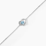 Bracelet Eliana Or Blanc Topaze Et Oxyde De Zirconium - Bracelets cha&icirc;nes Femme | Marc Orian