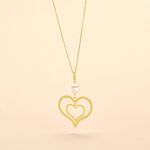 Collier Double Ajoure Or Jaune Perle De Culture - Colliers avec pierres Femme | Marc Orian
