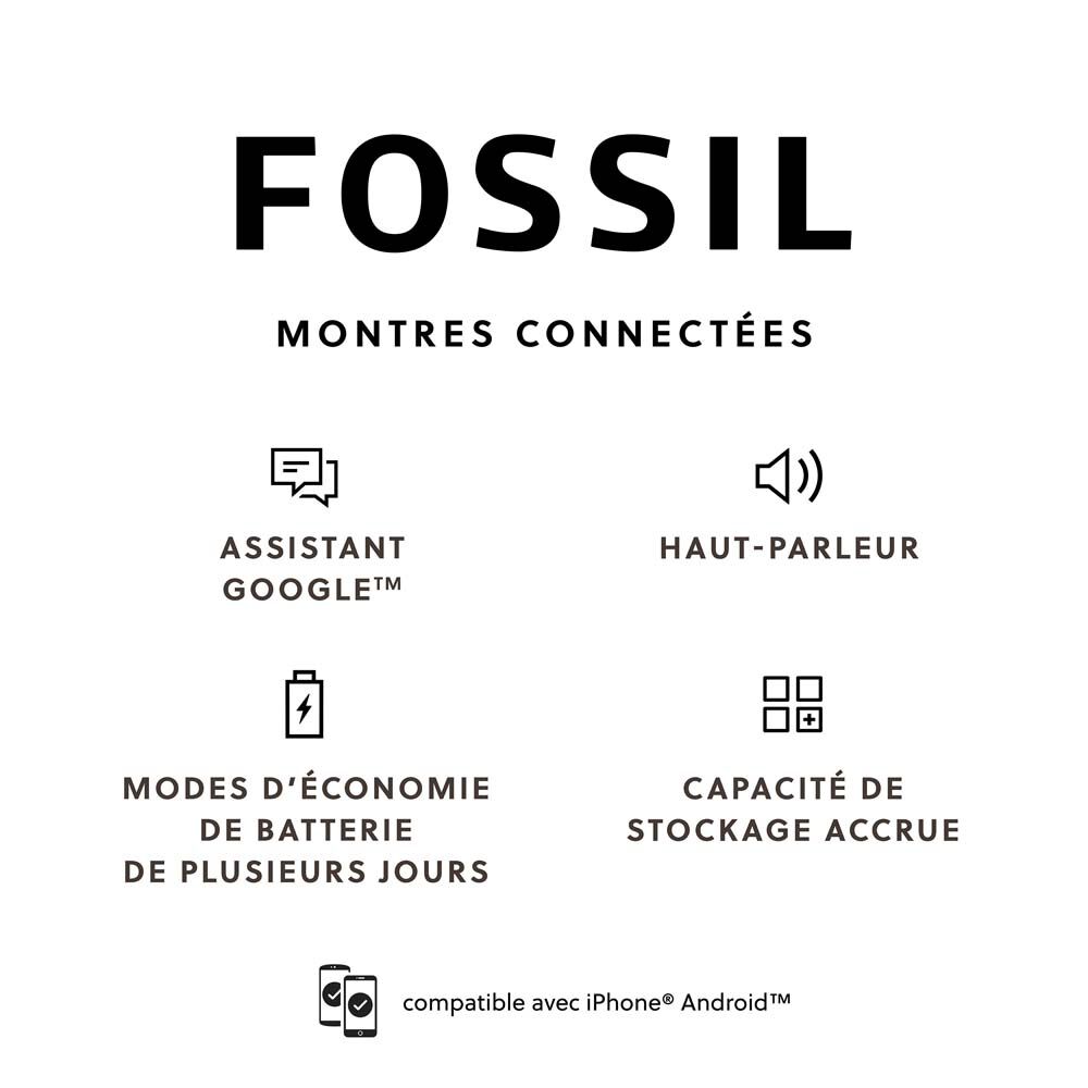 Montre Connectée Fossil Connecte Carlyle Hr - Montres classiques Homme | Marc Orian