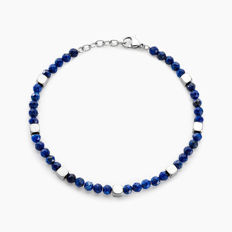 Bracelet Oleg Acier Blanc Sodalite - Bracelets chaînes Homme | Marc Orian